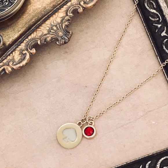 KATE SPADE • Spot The Spade Necklace Red Gem - Picture 5 of 5